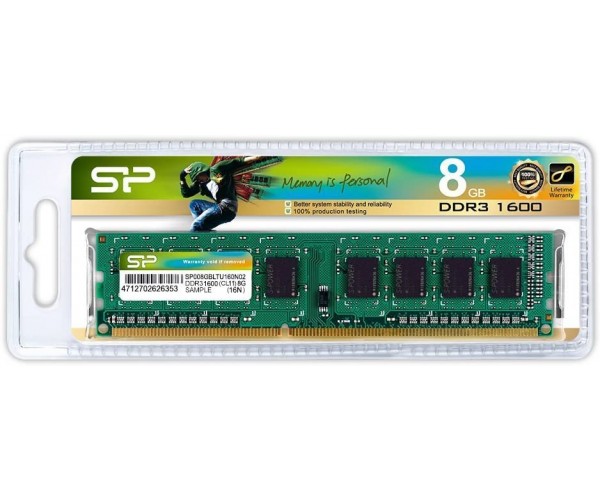 8Go DDR3 1600Mhz CL11 Silicon Power SP008GBLTU160N02