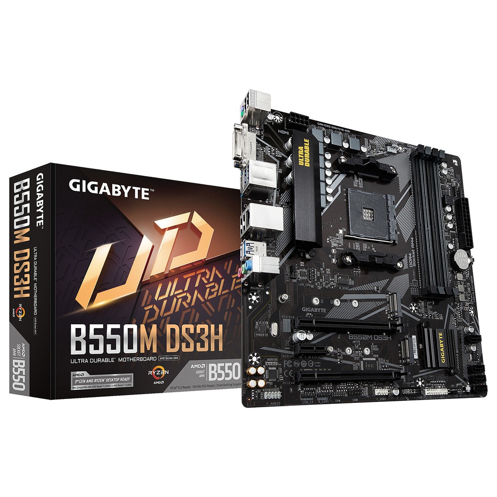 Carte mère Micro-ATX Gigabyte B550M DS3H DDR4 (Socket AM4)