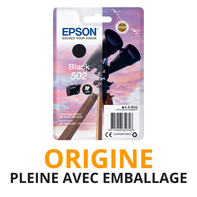 Cartouche Epson 502 Noir