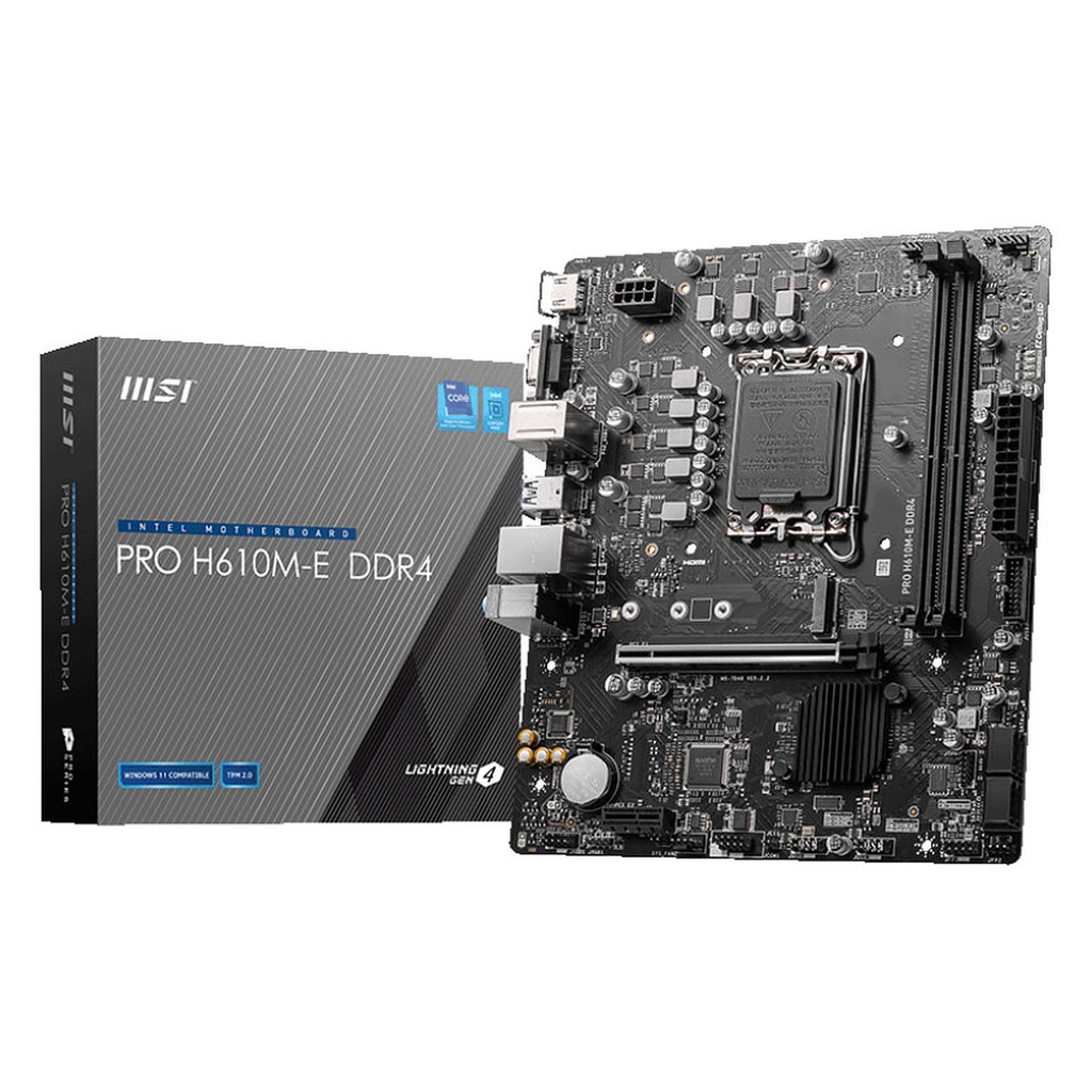 Carte mère Micro-ATX MSI Pro H610M-E DDR4 (Socket 1700)