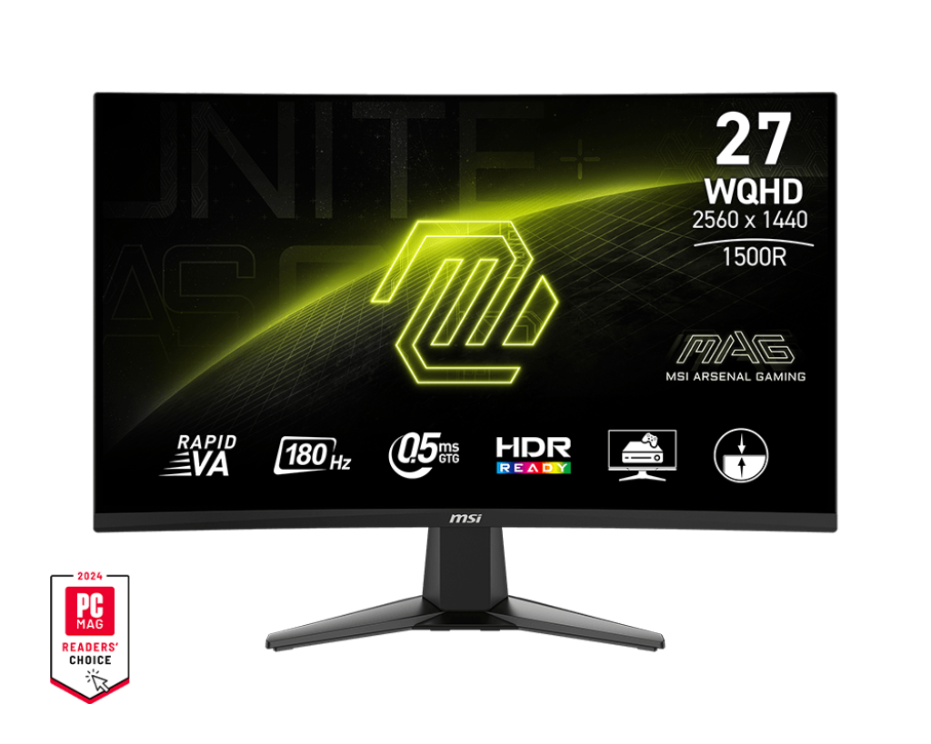 Moniteur 27&quot; Incurvé MSI 27CQ6F WQHD VA 180Hz 0.5Ms