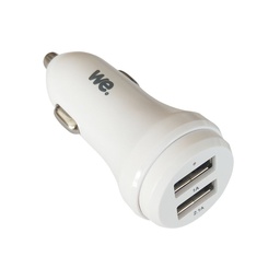 [34300215] Chargeur allume cigare 2 ports USB 2.1A + 1A Blanc