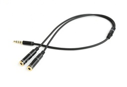 [207311] Repartiteur audio casquemicro Jack 3.5mm 2 Entrées F&gt; 1 Sortie Male