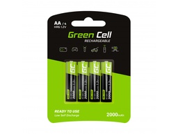 [GR02] Piles rechargeables Greencell GR02 4xAA 2000mAh